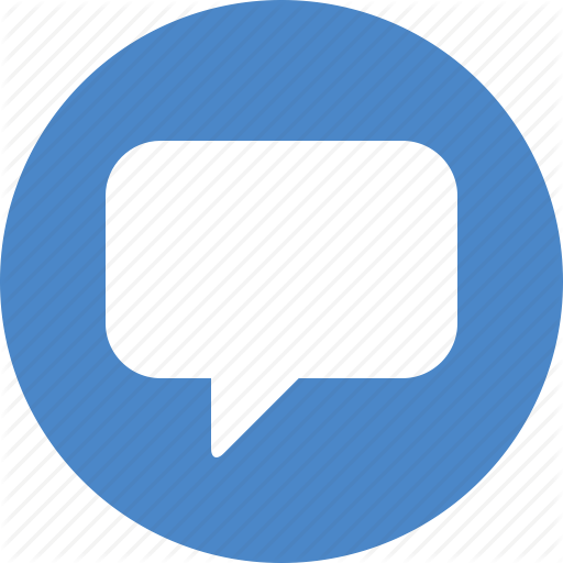Blue, Chat, Chatting, Circle, Comment, Message, Messaging Icon