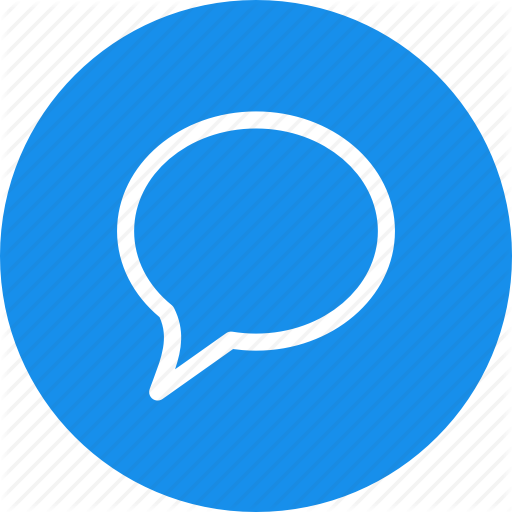 Blue, Chat, Chatting, Circle, Comment, Message Icon