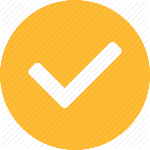 Approved, Check, Checkbox, Circle, Confirm, Sure, Yellow Icon