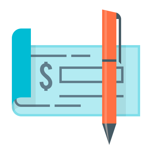 Pen, Check, Finance, Bank, Bank Check Icon