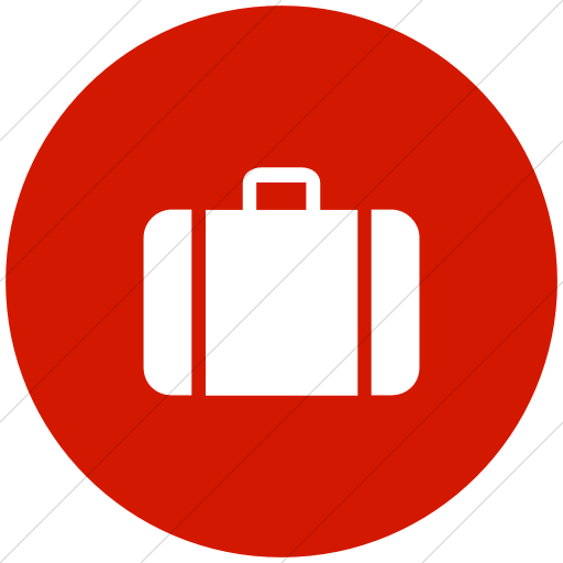 Flat Circle White On Red Aiga Baggage Check N