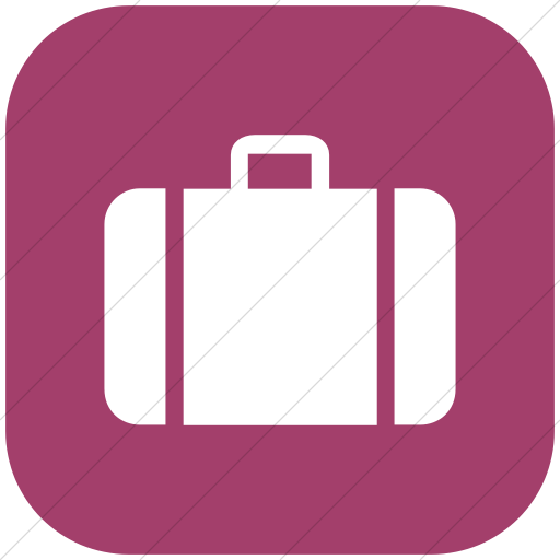 Flat Rounded Square White On Pink Aiga Baggage Check