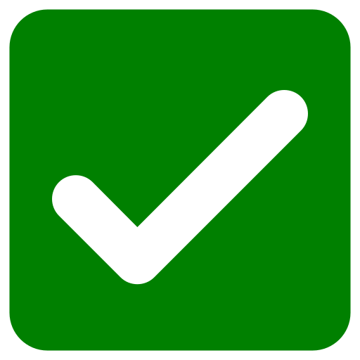 White Check Mark In Dark Green Rounded Square