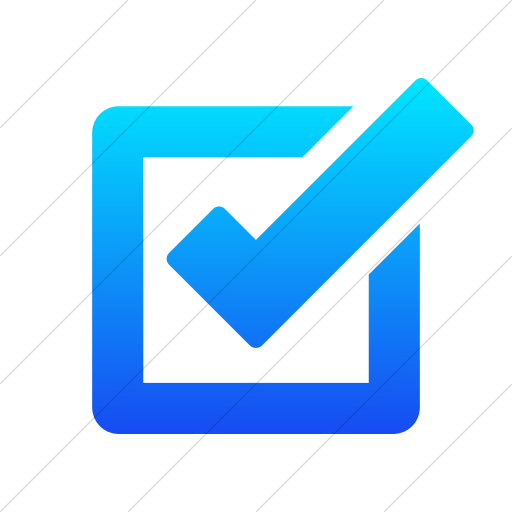 Simple Ios Blue Gradient Foundation Checkbox Icon