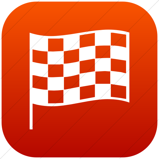 Flat Rounded Square White On Red Gradient Classica