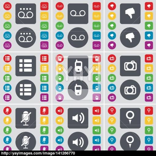 Cassette, Dislike, List, Mobile Phone, Camera, Microphone, Sound