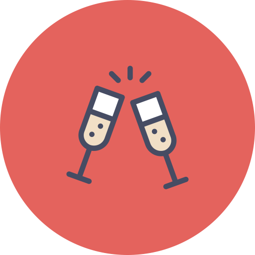 Party, Drink, Champagne, New Year, Treat, Cheers Icon