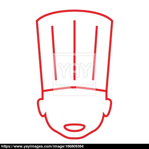 Thin Line Chef Hat Icon Vector