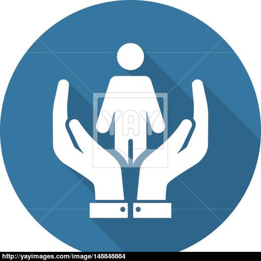 Child Life Care And Medical Services Icon Flat Design Vector