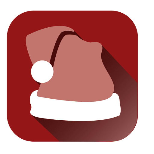 Santa Hat Red Square Icon