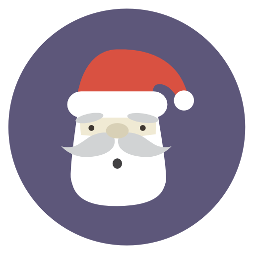 Santa Icon Flat Christmas Circle Iconset Fps
