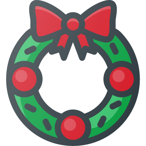 Wreath, Christmas Icon Free Of Christmas Color Outline