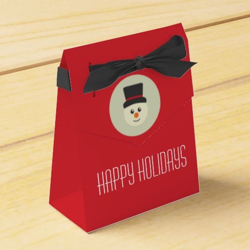 Snowman Icon Christmas Illustration Party Favor Box Gift Boxes
