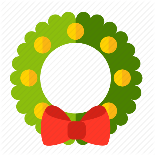 Christmas, New Year, Wreath Icon