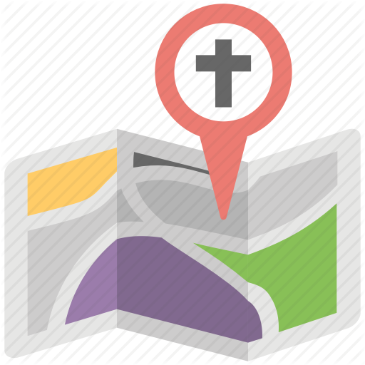 Church Location, Church Location Pin, Map Location, Navigation