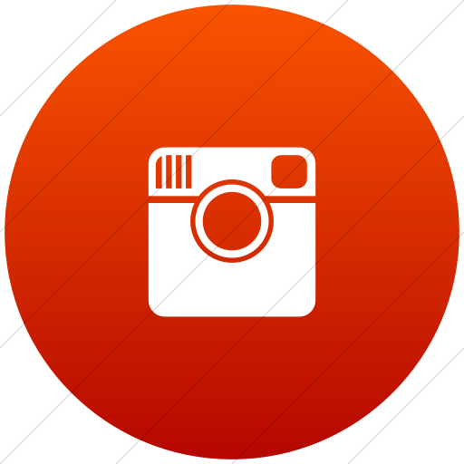 Flat Circle White On Red Gradient Foundation Social