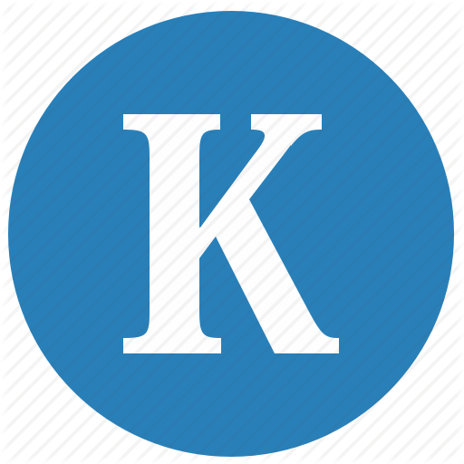K, Keyboard, Latin, Letter, Round, Uppercase Icon