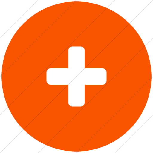 Flat Circle White On Orange Bootstrap Font Awesome Plus