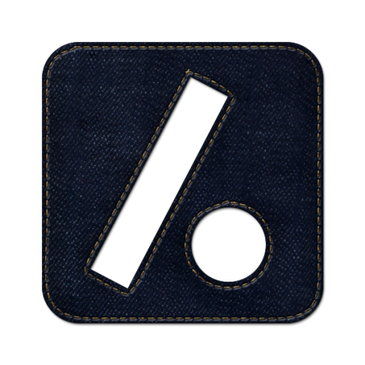 Slash, Dot, Logo, Square, Social Network Icon Free Of Blue Jeans