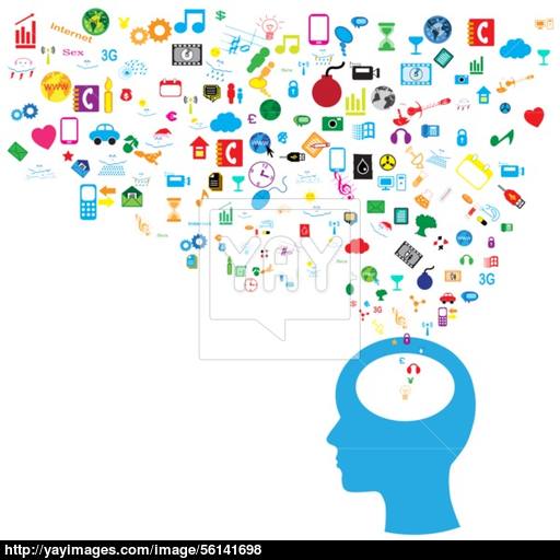 Man And Social Network Background With Media Icons Vector