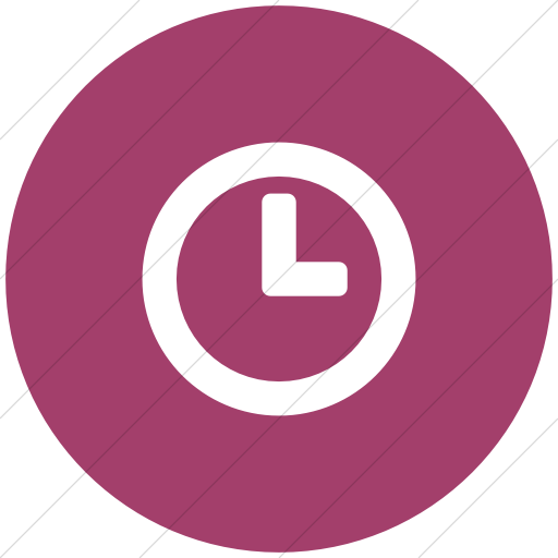 Flat Circle White On Pink Broccolidry Time Icon