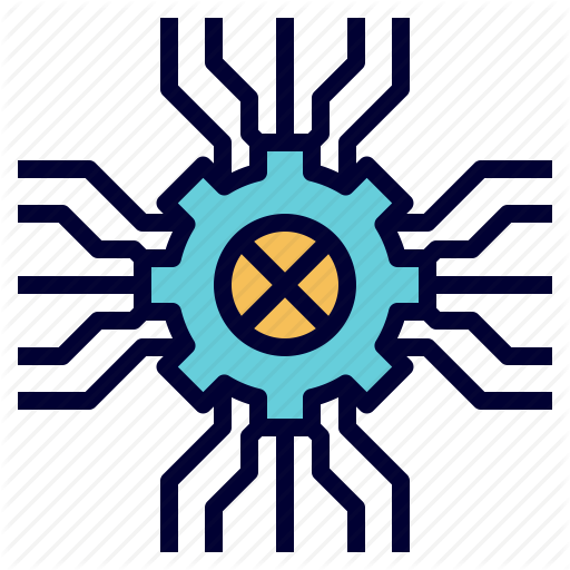 Circuit, Electronics, Engineering, Gear, Machine, Technology Icon