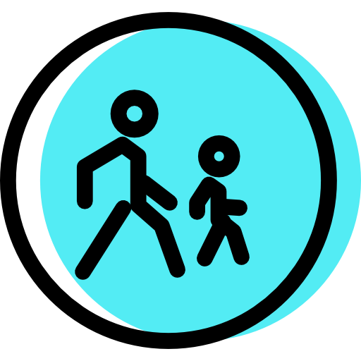 Traffic Sign, Zebra Crossing, Obligatory, Signs, Circular Icon