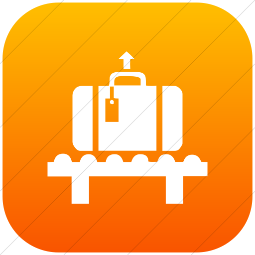 Flat Rounded Square White On Orange Gradient Classica