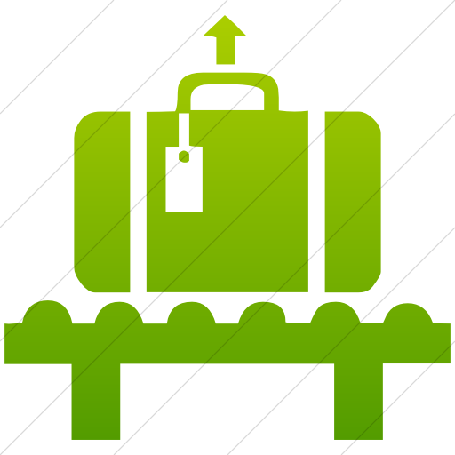 Simple Green Gradient Classica Baggage Claim Icon