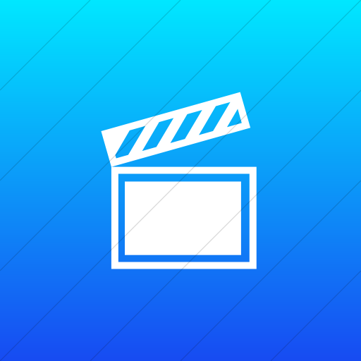 Flat Square White On Ios Blue Gradient Classica Movie