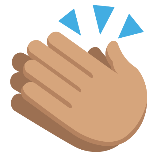Clapping Hands Sign Medium Skin Tone Emoji Emoticon Vector Icon