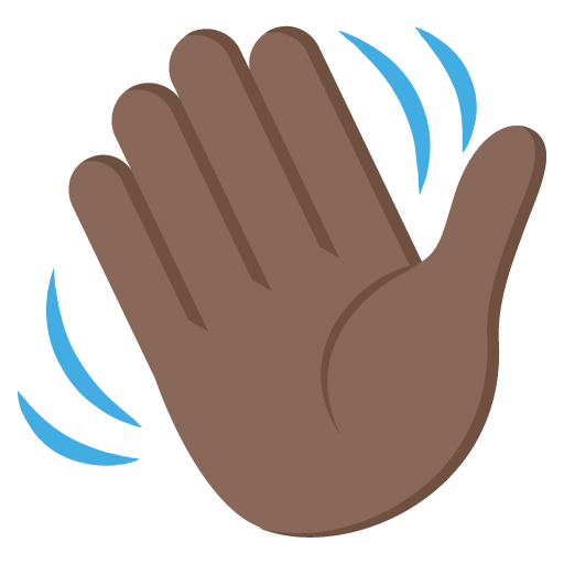 Hand Waving Emoji With Face