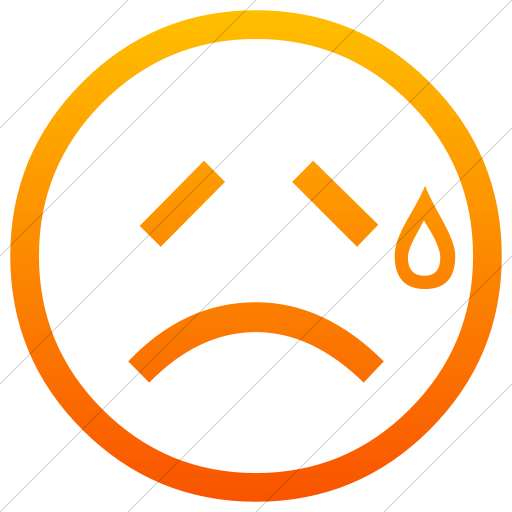Simple Orange Gradient Classic Emoticons Disappointed