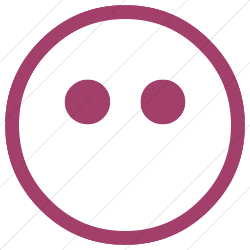 Simple Pink Classic Emoticons Face Without Mouth Icon