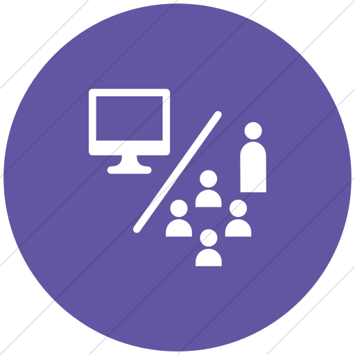Flat Circle White On Purple Iconathon Flipped Classroom