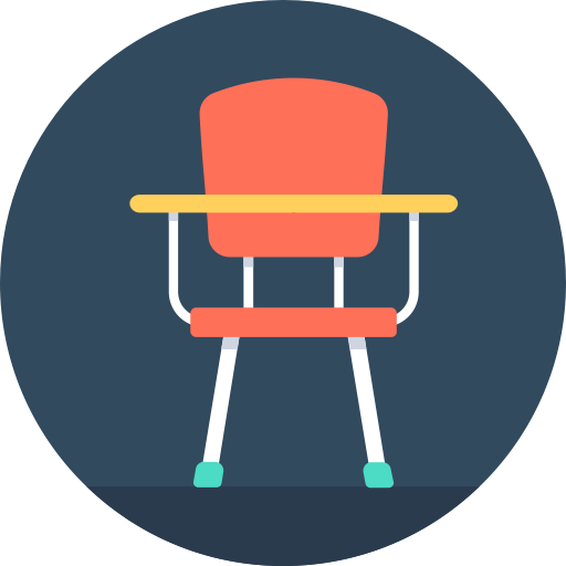 Desk, Classroom, Teacher Desk, Education, Chair Icon