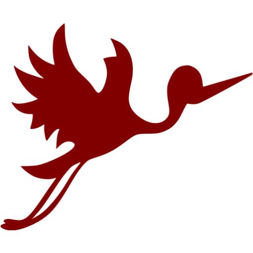Maroon Flying Stork Icon