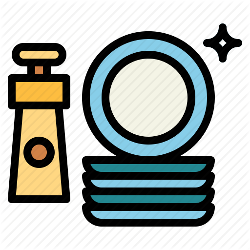 Clean, Cleaning, Dishes, Liquid, Plate, Washing Icon