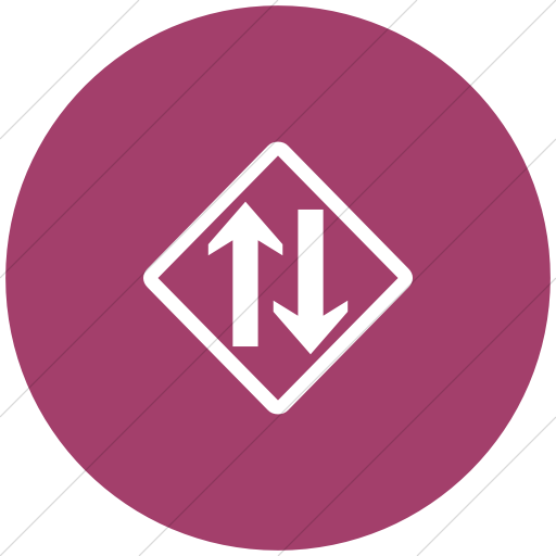 Flat Circle White On Pink Classica Two Way Traffic