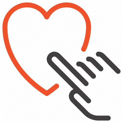 Click, Finger, Hand, Heart, Love, Rating, Touch Icon