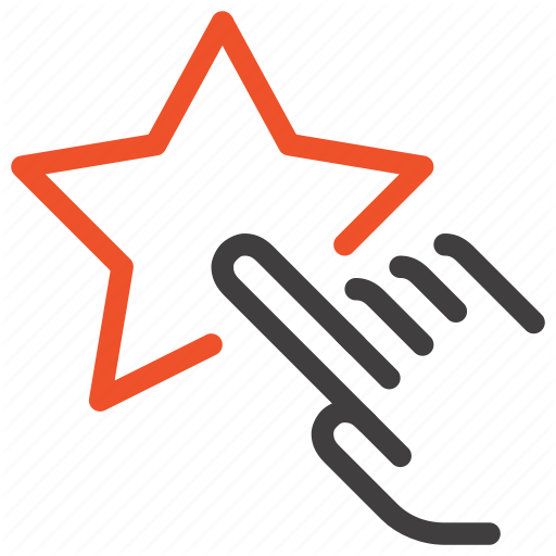 Click, Finger, Hand, Rating, Review, Star, Touch Icon