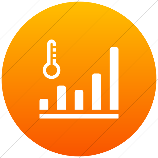 Flat Circle White On Orange Gradient Iconathon Climate