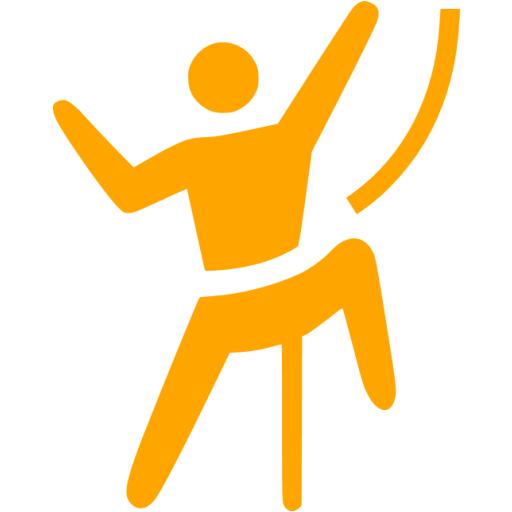 Orange Climbing Icon