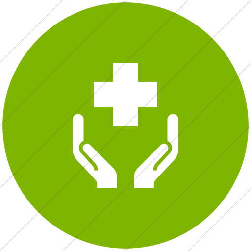 Flat Circle White On Green Iconathon Public Health