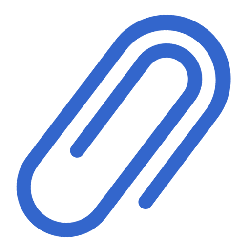 Blue Paper Clip Icon