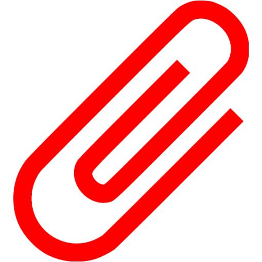 Red Paper Clip Icon