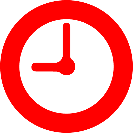Red Clock Icon