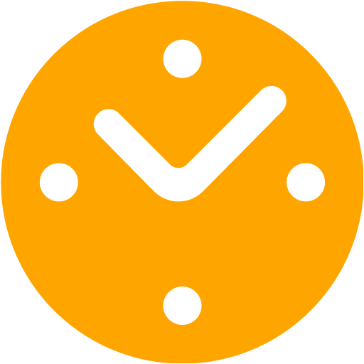 Orange Clock Icon