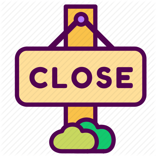 Close, Online, Sales, Shop, Sign Icon
