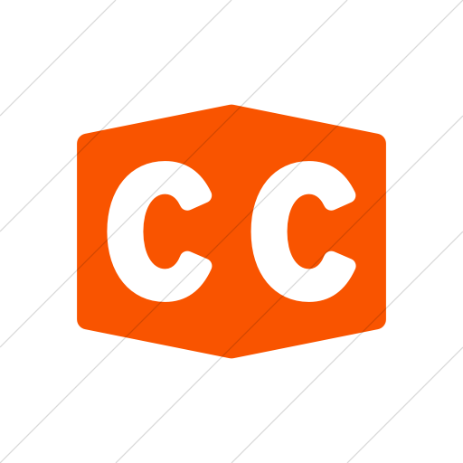 Simple Orange Foundation Closed Caption Icon